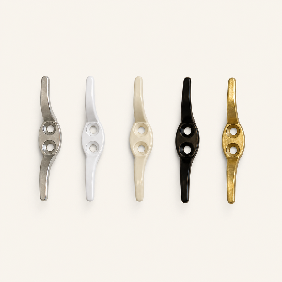 Roman blind cleats in a selection of finishes