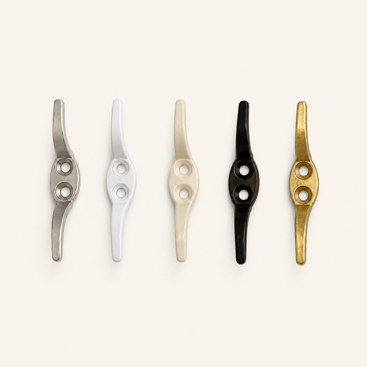 Roman blind cleats in a selection of finishes